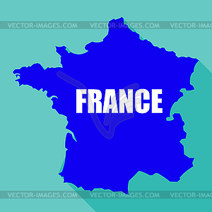 Flag of France in flat - vector clip art