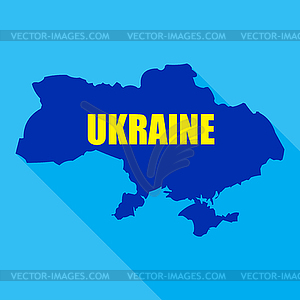 Flag of Ukraine in flat - vector image