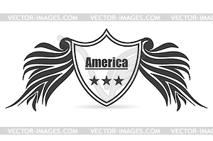 Американские этикетки стили - рисунок в векторе