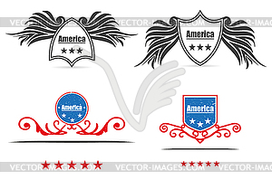 Американские этикетки стили - изображение в векторном формате