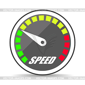 Icon speedometer with shadow - vector EPS clipart