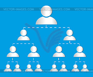 Organisational chart infographic marketing - vector clipart