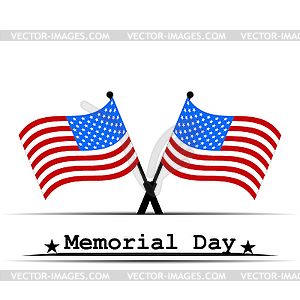 Flag USA Memorial Day - vector image