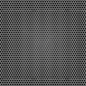 Grid gray metal, black background - vector clip art