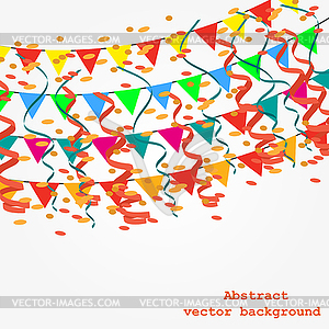 Background with garlands - vector image