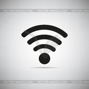 Wifi icon on grey background - vector clip art