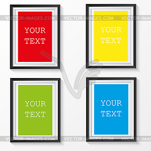 3D picture frames design for A4 image or text - vector image