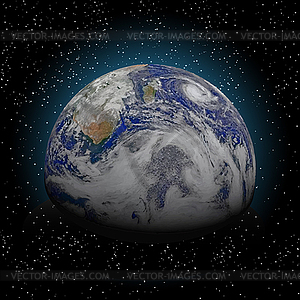 Earth in space . - vector image