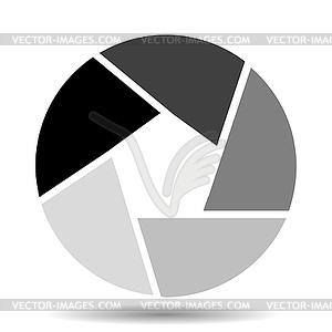 Camera shutter icon - vector image