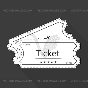 Two ticket on grey background - vector clipart