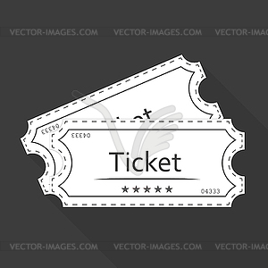 Два билета на сером фоне - изображение векторного клипарта