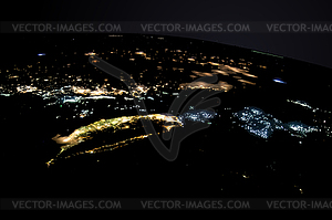 View of earth of outer space ,Elements of this - color vector clipart