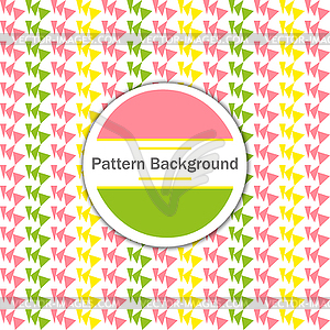 Retro pattern of geometric shapes. Colorful banner - vector image