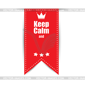 Keep calm background red - vector clip art