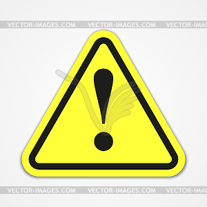 Предупреждающие внимание знак - изображение в векторном формате