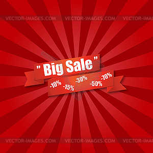 Ray background template for discounts - vector image