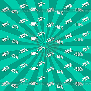 Ray background template for discounts - vector clip art