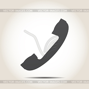 Phone icon on gray background - vector image