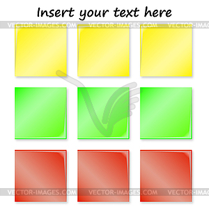 Colored sheets of paper - vector image