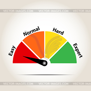 Measuring scale icon, arrow on an easy - vector image