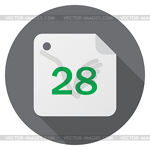 Calendar, date, 28 day month - vector image