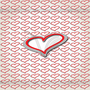 Background of hearts, - color vector clipart