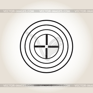 Icon sight with shadow on gray background - vector clipart