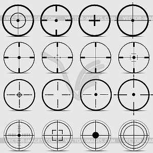 Набор различных достопримечательностей на сером фоне - векторное изображение клипарта