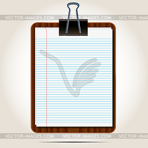 Clipboard with shadow - vector clipart