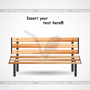 Bench on gray background - vector clip art