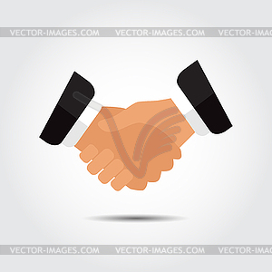 Icon handshake, business partners - vector clip art