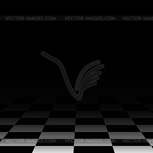 Background chess board floor, black - vector clipart / vector image