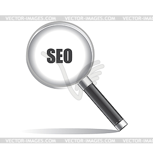 Magnifier seo - vector clip art