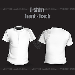 T-shirt in front of, back - vector clip art