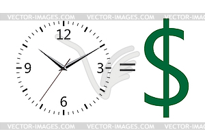 Time is money icons - vector clipart