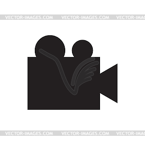 Camera icon flat - vector image