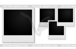 Stylish photo frames with shadows - vector image