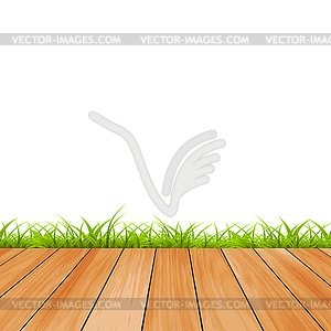 Blackboard with grass background - stock vector clipart