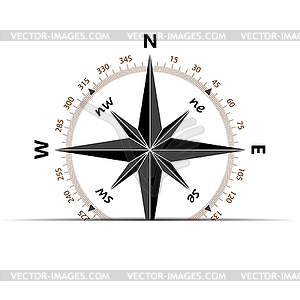 Compass hiding in his pocket - vector clipart