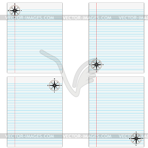 Sheets of paper with logo on top - vector clipart / vector image