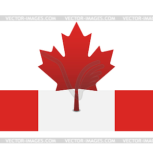 Канада флаг (красный-белый) - векторная графика