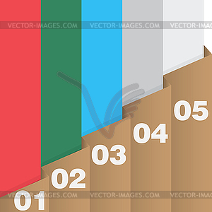 Paper folder infographics - vector image