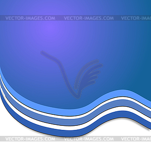 Blue background wave - royalty-free vector clipart