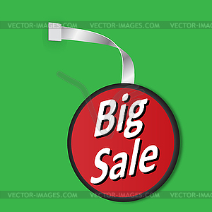 Leyba Big sale on green background - stock vector clipart