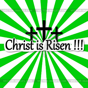 Radiation background, Easter Risen Christ, three - vector clip art