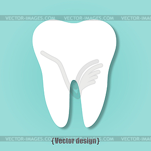 Инфографика с белыми зубами на бирюзовым - векторный клипарт / векторное изображение
