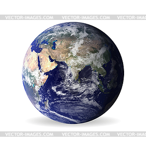 Earth with shadow, - vector clipart