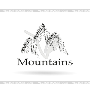 Logo mountains abstract - vector clip art