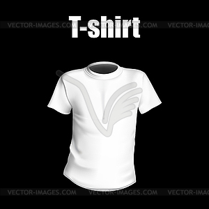 T-shirt with black background - vector image