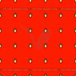 Strawberry pattern background - vector image